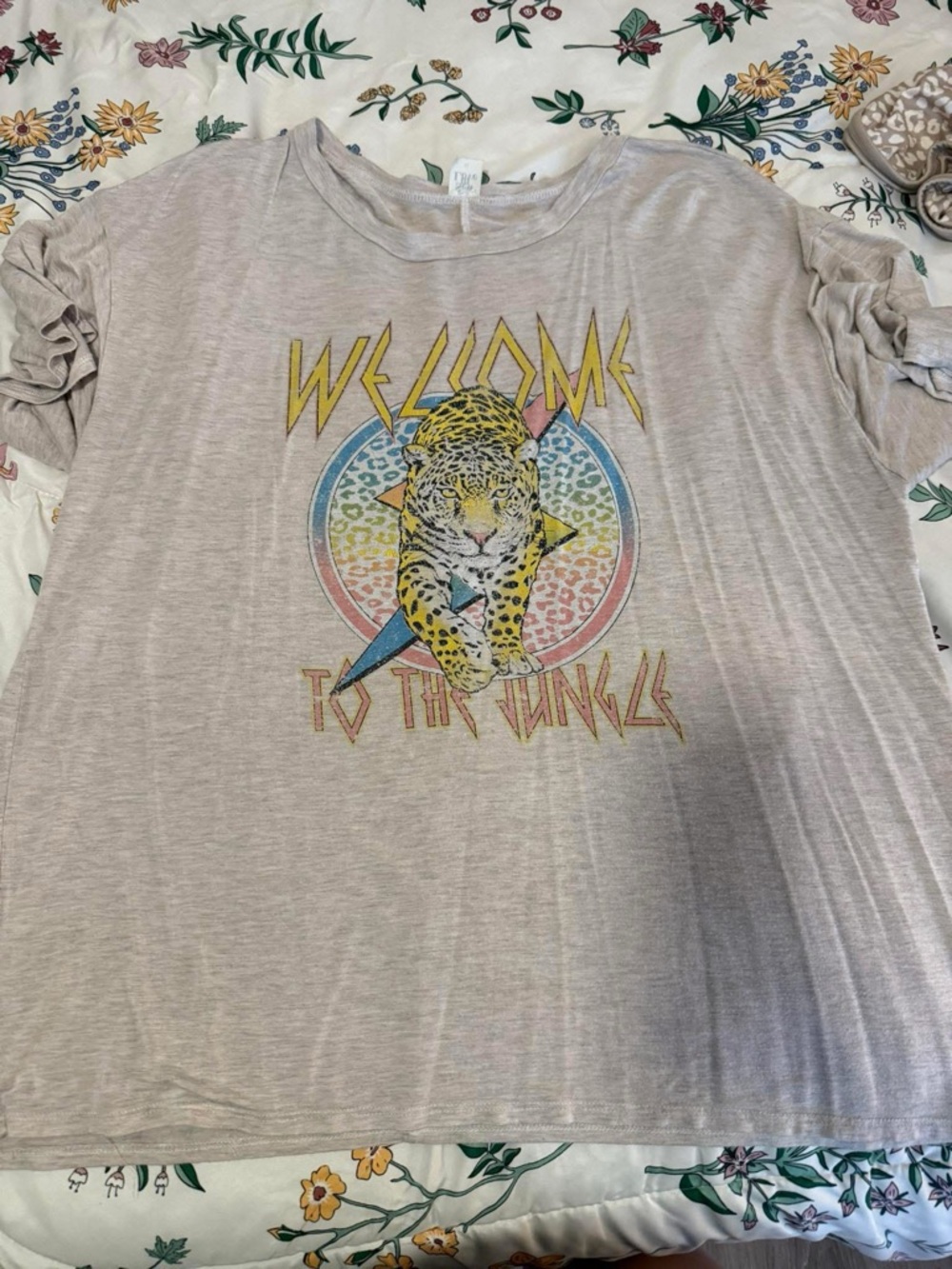 Sew In Love 'Welcome to the Jungle' Graphic Tee - Light Beige